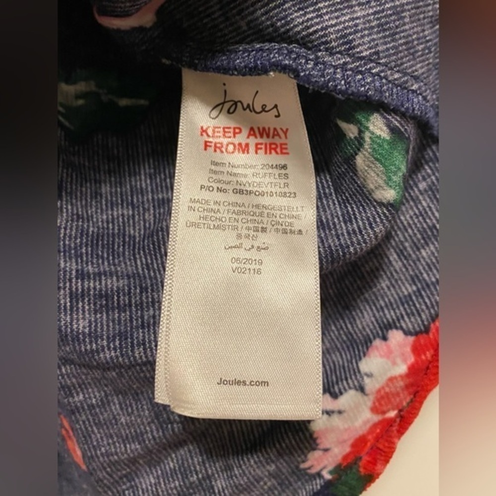 Joules Girls Ruffle Tiered Ruffles Floral Skirt 7-8Y - Picture 6 of 7